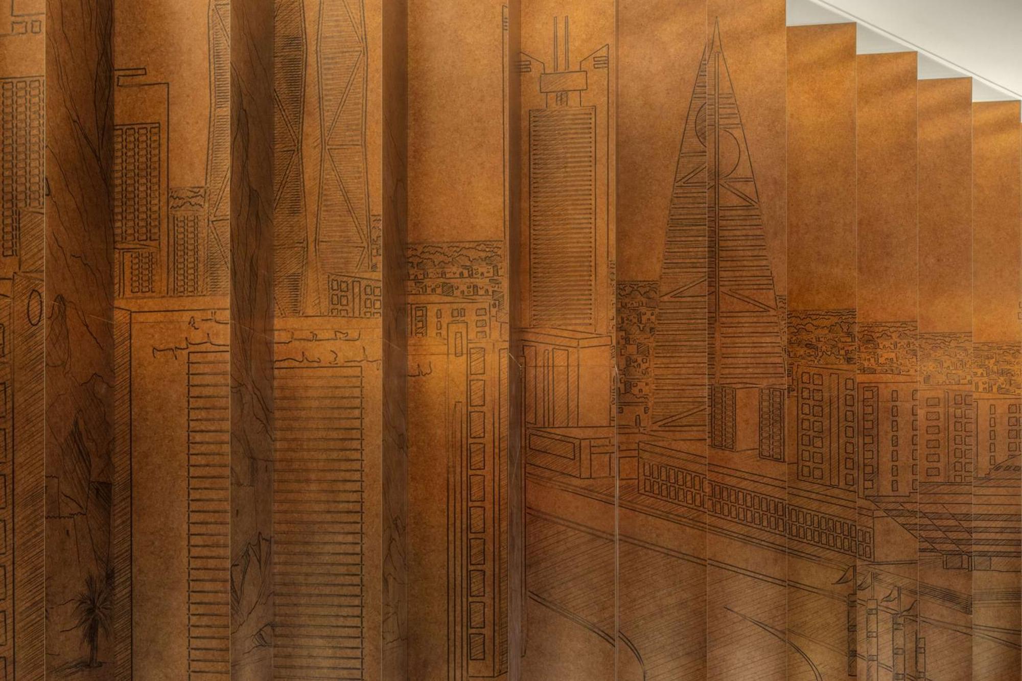 Hyatt Regency Riyadh Olaya Eksteriør bilde Detail of the 1930s mural by Charles Sprague Pearce